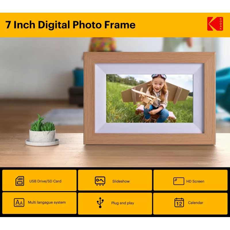 Kodak 7 digitālais foto rāmis ar Wi-Fi RCF-702W