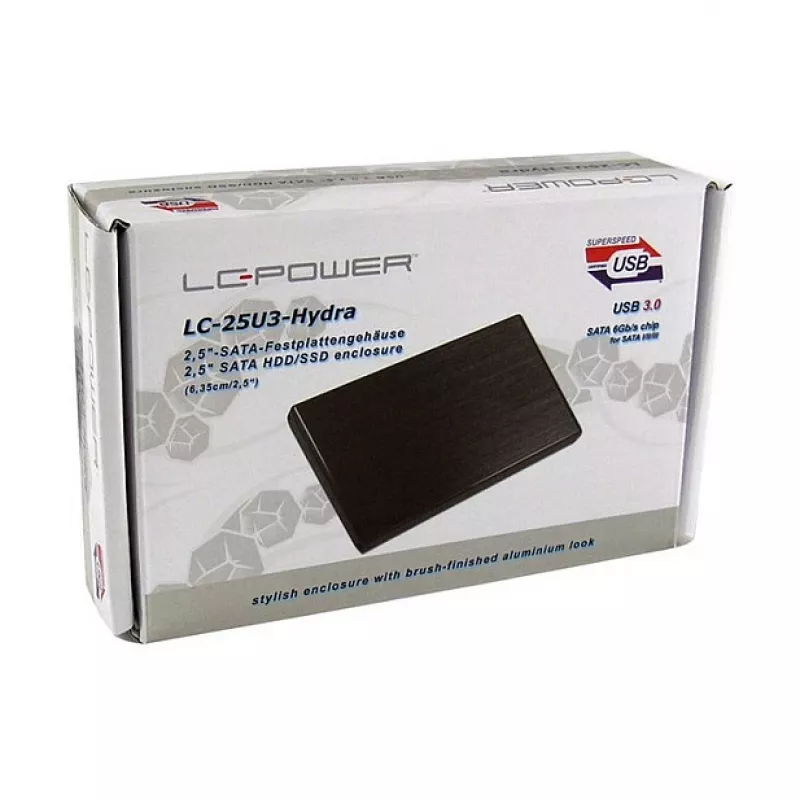 HDD korpuss LC-Power LC-25U3-Hydra Melns 2.5 collu