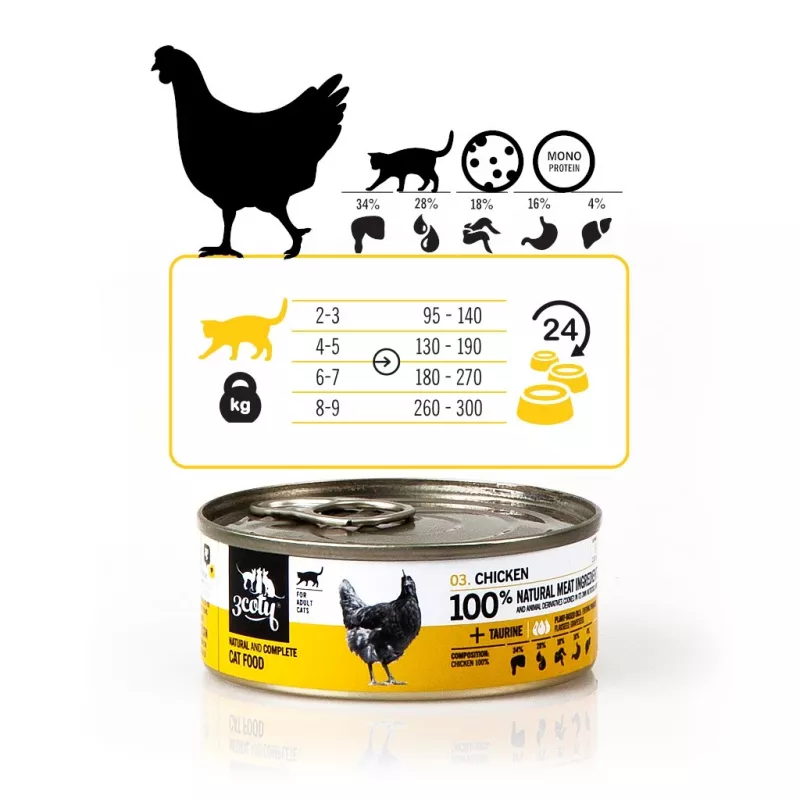 3COTY vista - mitrā kaķu barība - 80 g