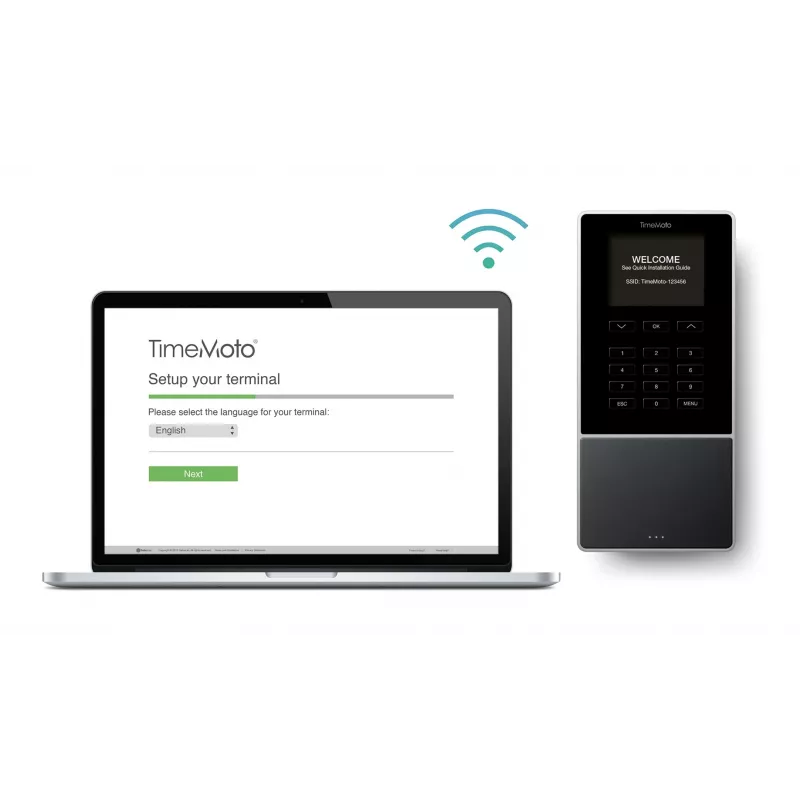 Laika uzskaites terminālis Safescan TM-616 melns — 2,8 collu TFT, divkodolu 1 GHz, bezkontakta karte, Ethernet LAN, stiprināms pie sienas