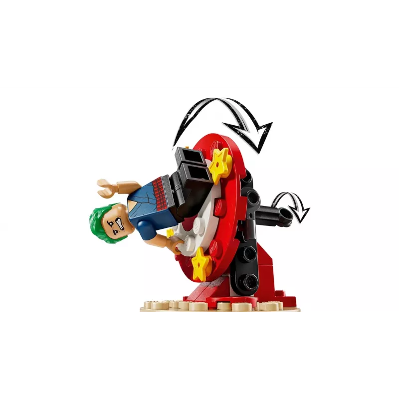 LEGO klucīšu spēļu komplekts Klauna Bagija cirka telts 75637 — 573 detaļas, 4 minifigūras, vecumam 8+