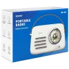 Portatīvais radio SAVIO RS-02 — analogais FM skaņotājs, Bluetooth 5.3, USB barošana, 3 W, balts