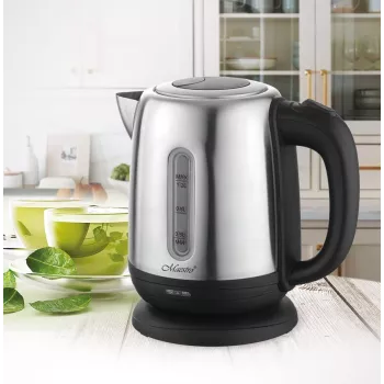 Elektriskā tējkanna Maestro MR-027 1,2 L 1630 W nerūsējošais tērauds, pretaplikšņu filtrs, ūdens līmeņa indikators