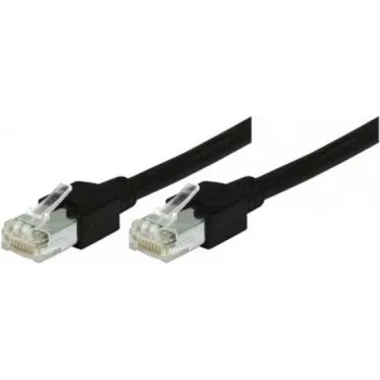 Tecline - komutācijas kabelis - RJ-45 (V) uz RJ-45 (V) - 1,5 m - S/UTP - CAT 5e - Snagless - melns (719015S)