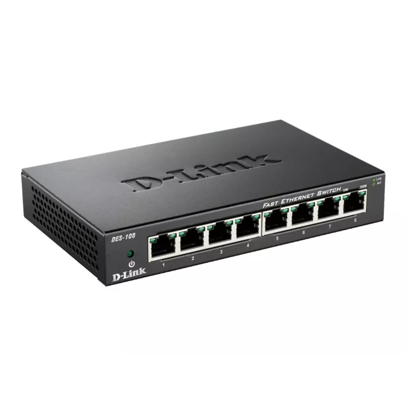 D-Link DES-108 Melns