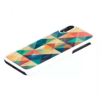 Viedtālruņa maciņš iKins iPhone XR — Mosaic Melns aizsargvāciņš