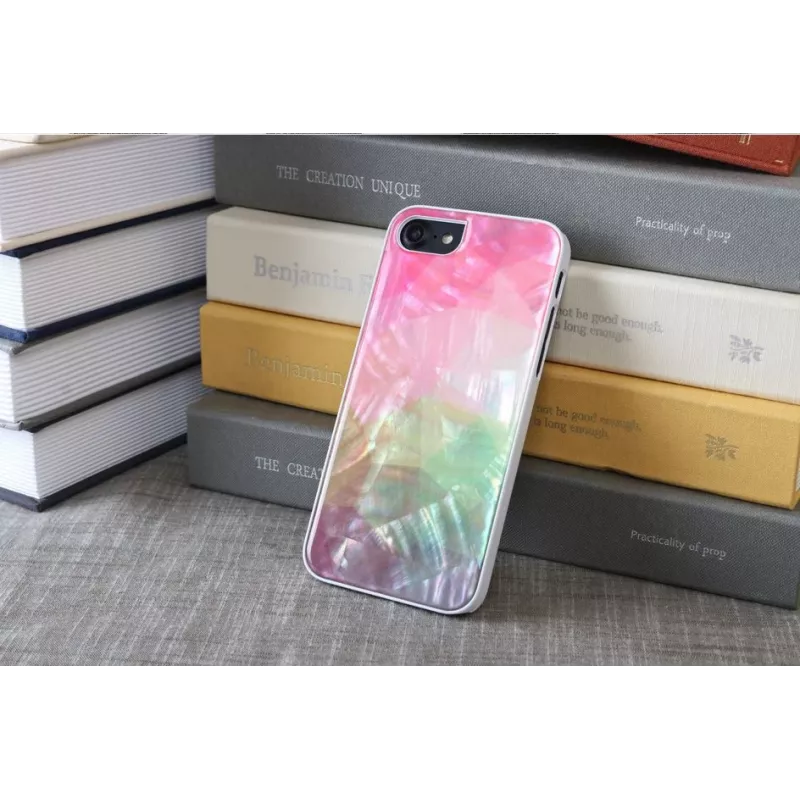 iKins aizsargmaciņš Apple iPhone 8/7 – ūdens ziedu raksts, balts