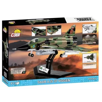 Konstruktora komplekts Cobi Blocks Saab AJS 3 Viggen 911 gab. modeļa komplekts, 911 gabali