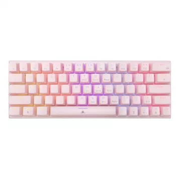 Mehāniskā spēļu tastatūra White Shark Wakizashi GK-002421V2 rozā ASV-Zils izkārtojums