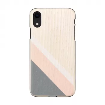 Viedtālruņa maciņš man and wood iPhone XR — rozā uzvalks ar melniem akcentiem