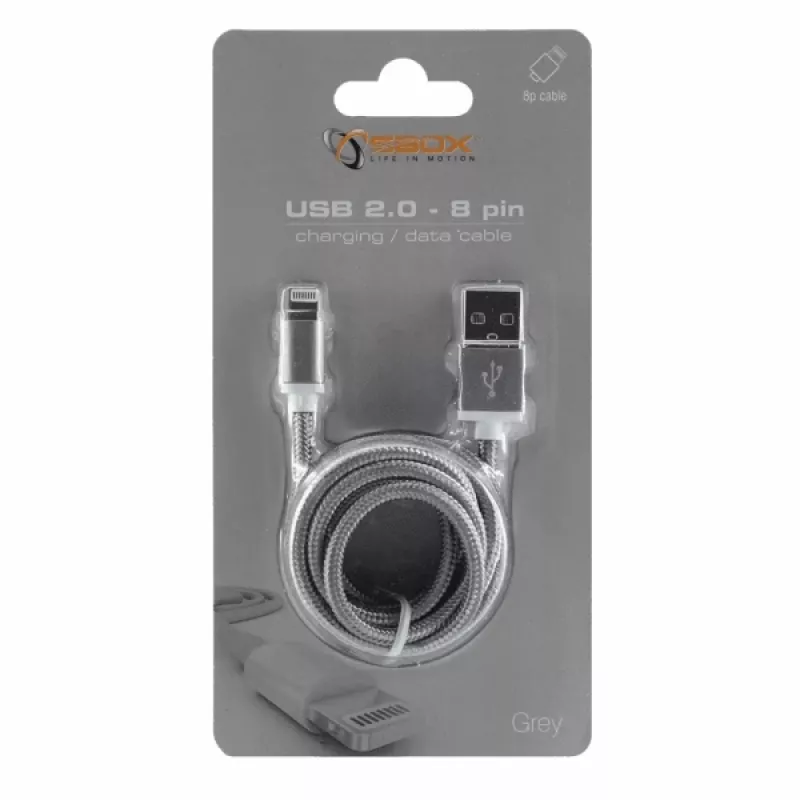 Sbox USB 2.0 8 Pin IPH7-GR pelēks