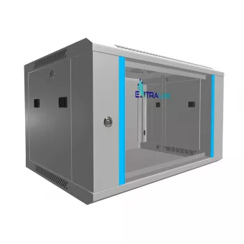 Pie sienas stiprināms statīvs Extralink Extralink Rackmount cabinet 6U 600x450 Pelēks