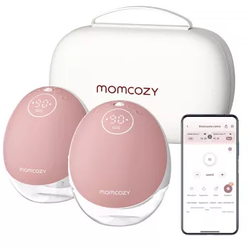 Momcozy M9 Divkāršais elektriskais krūts sūknis sarkanā krāsā, 150ml