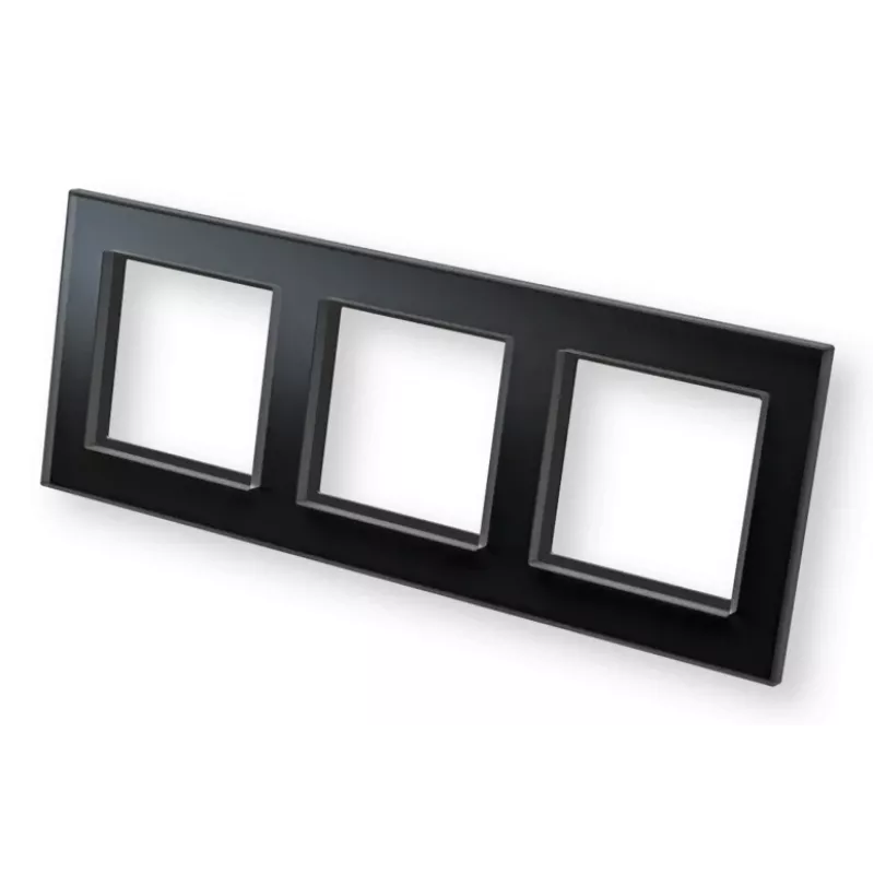 eQ-3 Homematic IP 162150A1 stikla rāmis, 3 vietu, melns