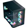 Torņa PC korpuss AEROCOOL P500C EVO-G-BK-v1 ar 2 rūdīta stikla paneļiem, melns