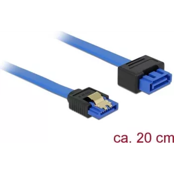 SATA kabelis DeLOCK 84971 0.2 m SATA 7-pin SATA 22-pin + Molex 4-pin melns zils