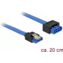SATA kabelis DeLOCK 84971 0.2 m SATA 7-pin SATA 22-pin + Molex 4-pin melns zils