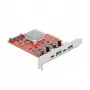 Paplašināšanas karte DeLOCK PCI Express x4 uz USB 10 Gb/s 2x Type-A 2x Type-C