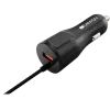 CANYON autolādētājs C-033 2.4A/USB-A ar iebūvētu Lightning savienotāju, melns