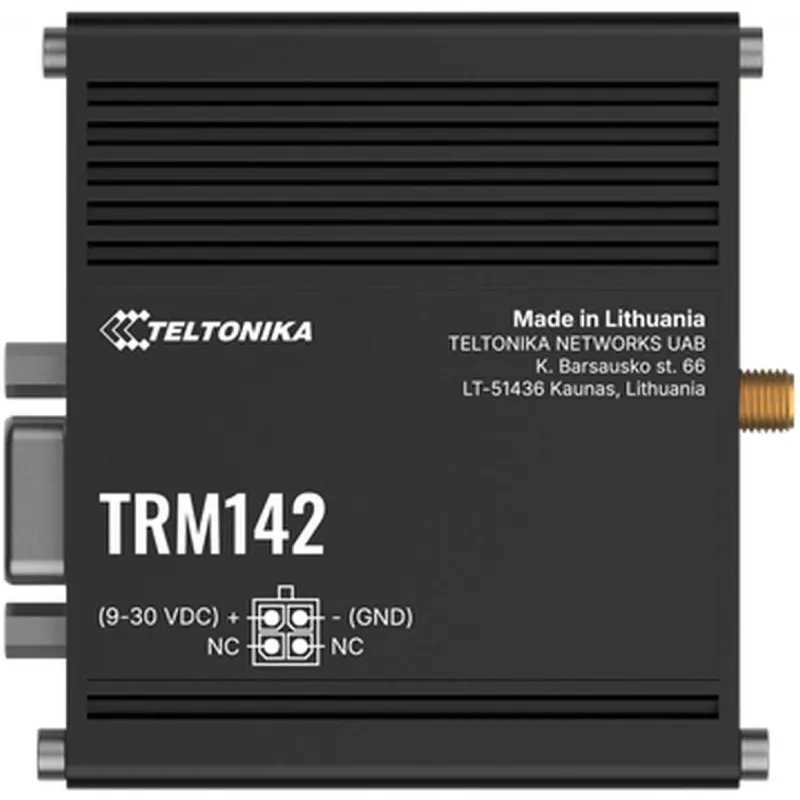 Industriālais 4G modems TELTONIKA TRM142 — LTE savienojamība, kompakts industriāls dizains