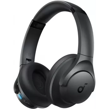 Apkārt auss austiņas Anker Soundcore Q11i, Bluetooth 5.0, līdz 20 stundām baterija, iebūvēts mikrofons, tumši pelēkas