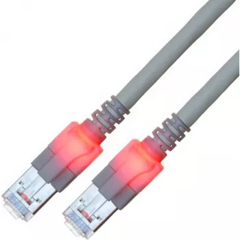 EasyLan saCon DualBoot LED-komutācijas kabelis S/FTP Cat.6 0.5m pelēka - Network - FTP
