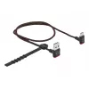 USB kabelis DeLOCK EASY-USB 2.0 Type-A spraudnis → Type-C vīrišķais leņķveida 0,5 m melns