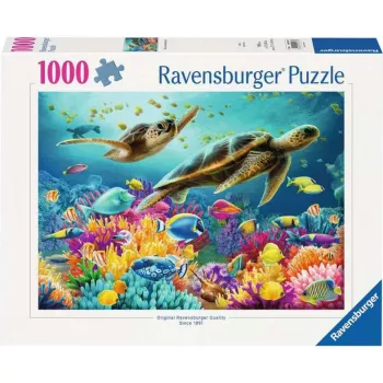 Puzle Ravensburger Blue Underwater World 1000 gab., pusaudžiem/pieaugušajiem, standarta formāts