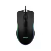 Vadu apsildāmā spēļu pele ActiveJet AMY-W390 — piemērota abām rokām, optiskā 2000 DPI, USB Type-A, 4 pogas, melna
