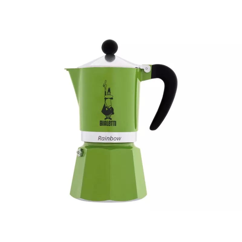 Bialetti Rainbow Moka katliņš Melns, Zaļš
