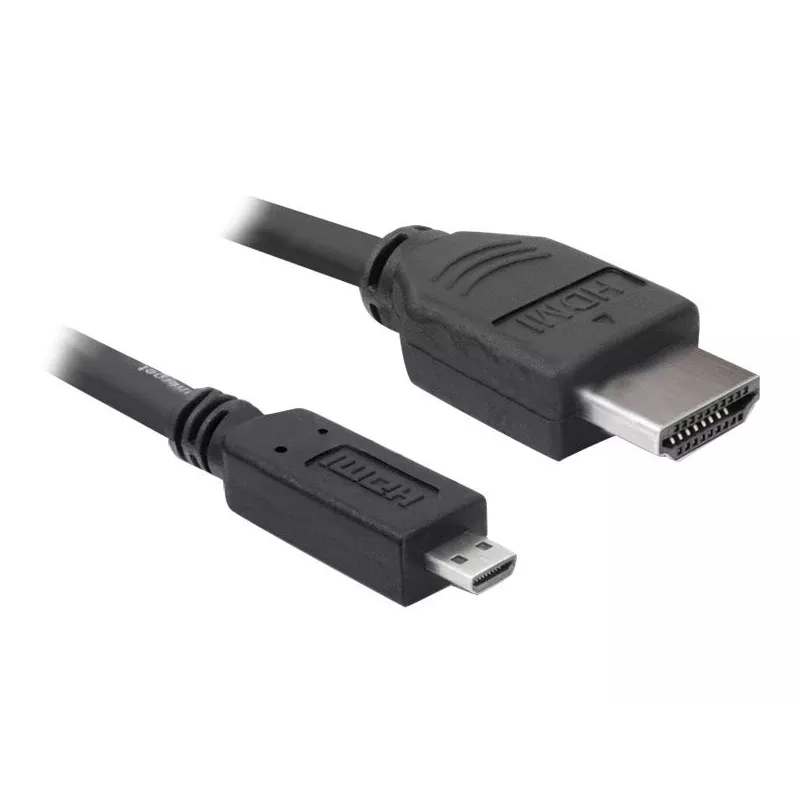 DeLOCK - Video- / Audio kabelis - HDMI - 32 AWG - HDMI, 19 kontaktu (vīrišķais) - 19 kontaktu Micro-HDMI (vīrišķais) - 3 m (82663)