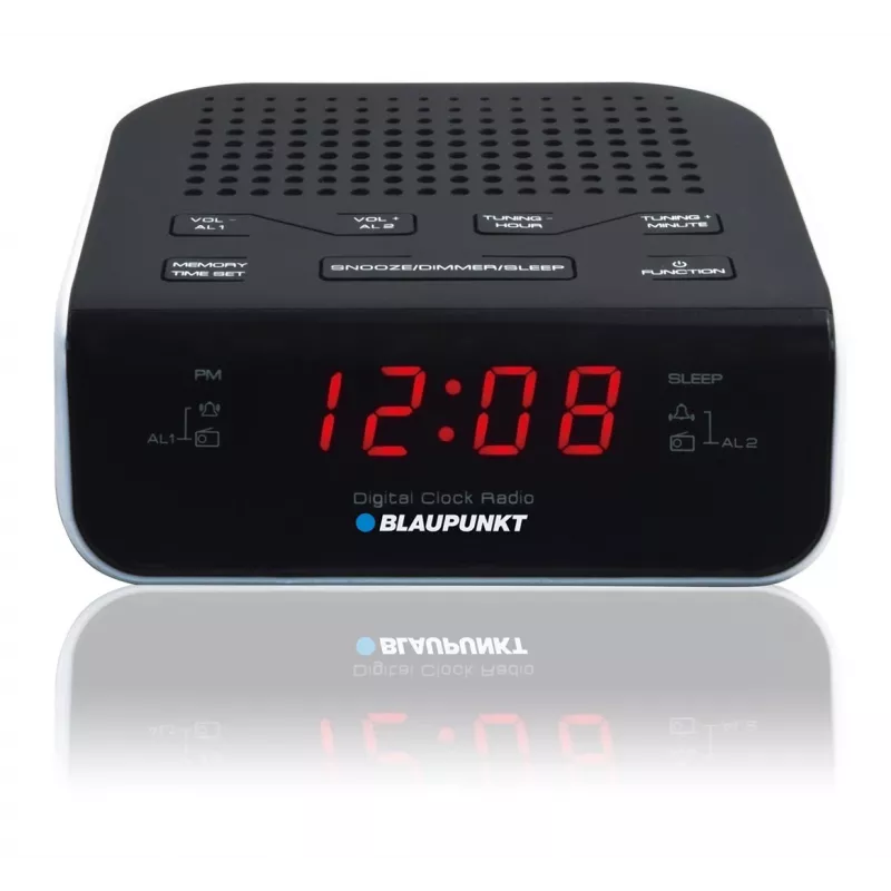 Blaupunkt CR5WH radio pulkstenis melnā, baltā krāsā