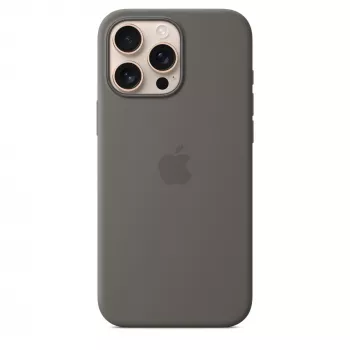 Silicone maciņš ar MagSafe iPhone 16 Pro Max – akmens pelēks