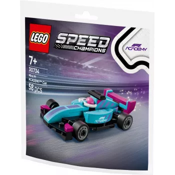 30734 Speed Champions F1 ACADEMY Mini-Auto, Konstrukcijas rotaļlieta polimaisiņā