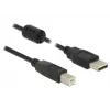 USB kabelis DeLOCK 2m USB 2.0-A USB 2.0-B Melns