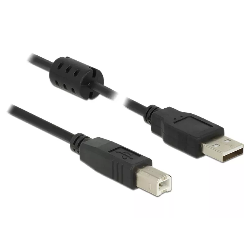 USB kabelis DeLOCK 2m USB 2.0-A USB 2.0-B Melns