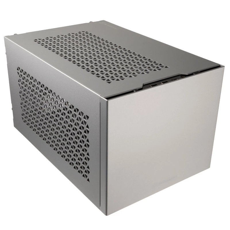 Mini-ITX korpuss SILVERSTONE SST-SG15S, sudraba alumīnija kompakts šasijs