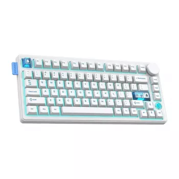 Mehāniskā stila Bluetooth tastatūra Onikuma MT706 balta — bezvadu Bluetooth savienojums, kompakts izkārtojums