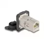 DeLOCK 67061 D-Type RJ45 Cat.6A STP iebūvējamais savienotājs ar aizsargvāciņu, IP66