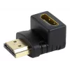 HDMI savienotāju adapteris GEMBIRD A-HDMI90-FML, HDMI uz HDMI, taisnleņķa 90° adapteris, melns