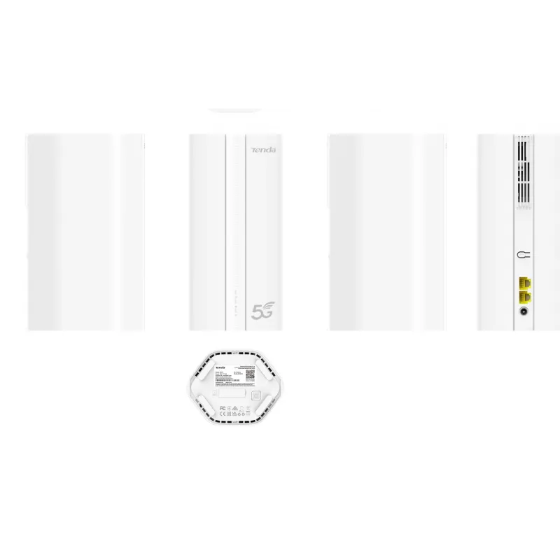 Tenda 5G01 bezvadu maršrutētājs Gigabit Ethernet Divjoslu (2,4 GHz / 5 GHz) 5G Balts