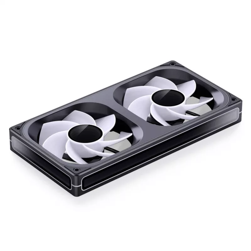 Jonsbo ZB-240BR 120 mm reversās lāpstiņas ARGB PWM 2 gab. korpusa ventilatori - melni