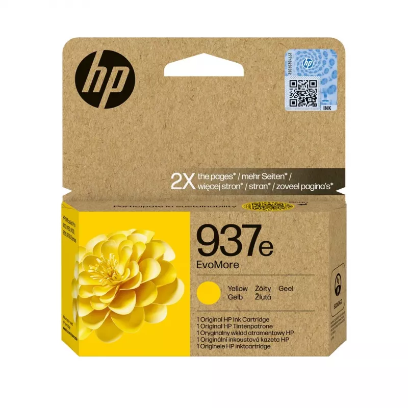 HP 937e EvoMore dzeltena Oriģināls tintes kasetne