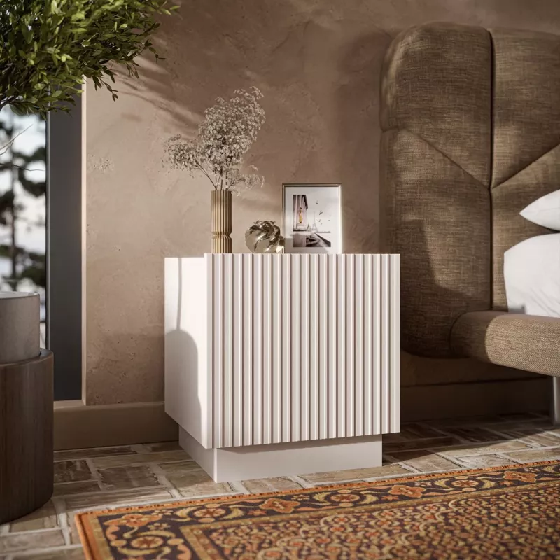 Naktsgaldiņu komplekts Cama meble LIVERTI 2 gab., 45×42×47 cm, kašmira krāsa, MDF un skaidu plātne