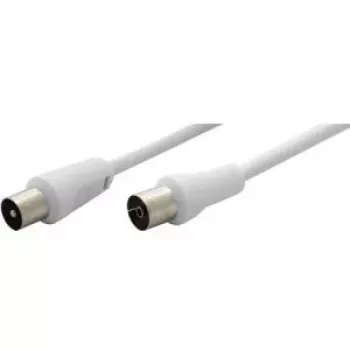 Wentronic Goobay Antenas savienojuma kabelis, balts, 15 m - IEC/Coax spraudnis IEC/Koax ligzda (11515)