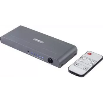 SpeaKa Professional SP-HSW-250 5 portu HDMI pārslēgs, Ultra HD izšķirtspēja 3840 x 2160 pikseļi (SP-9097444)