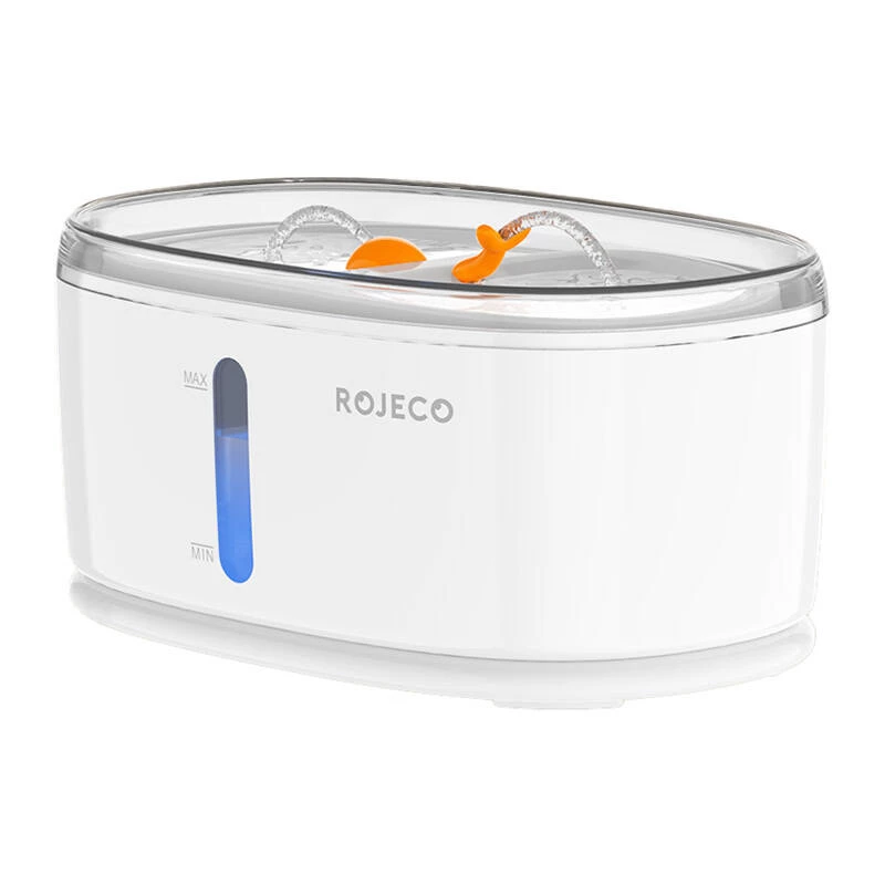 Mājdzīvnieku ūdens strūklaka Rojeco Wireless 2.5L RYSJ-13 — automātiskais ūdens dozators mājdzīvniekiem