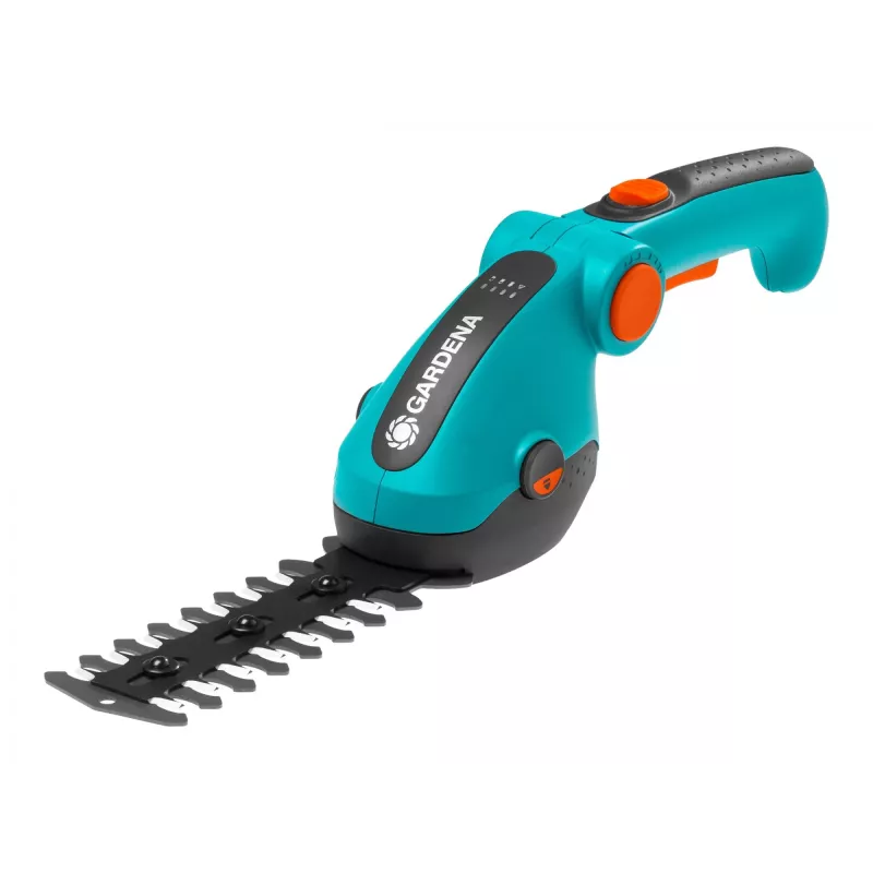 Bezvada zāles šķēres Gardena 9888-20 8 cm 3,6 V litija jonu tirkīza krāsā