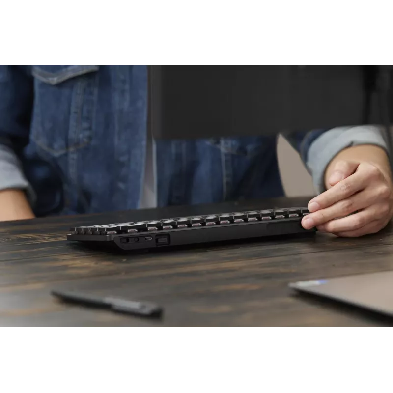 Tastatūra ASUS ProArt KD300 65% mehāniska RGB, USB + RF bezvadu + Bluetooth, melna