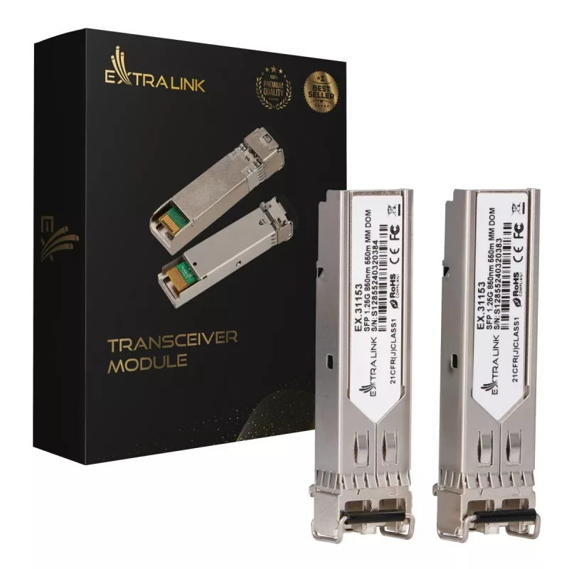 SFP Module Extralink 1.25Gbps LC/UPC 850nm 550m multimode (2-pack)